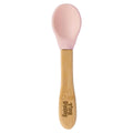 Beige Soft Tip Bamboo Spoon - Silicone Tip