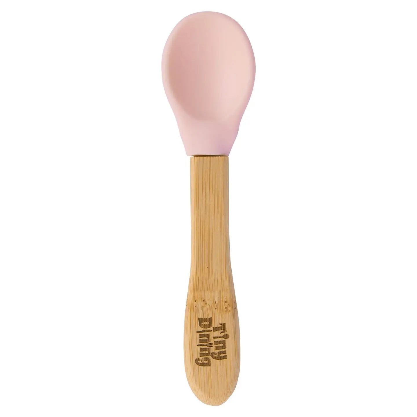 Beige Soft Tip Bamboo Spoon - Silicone Tip