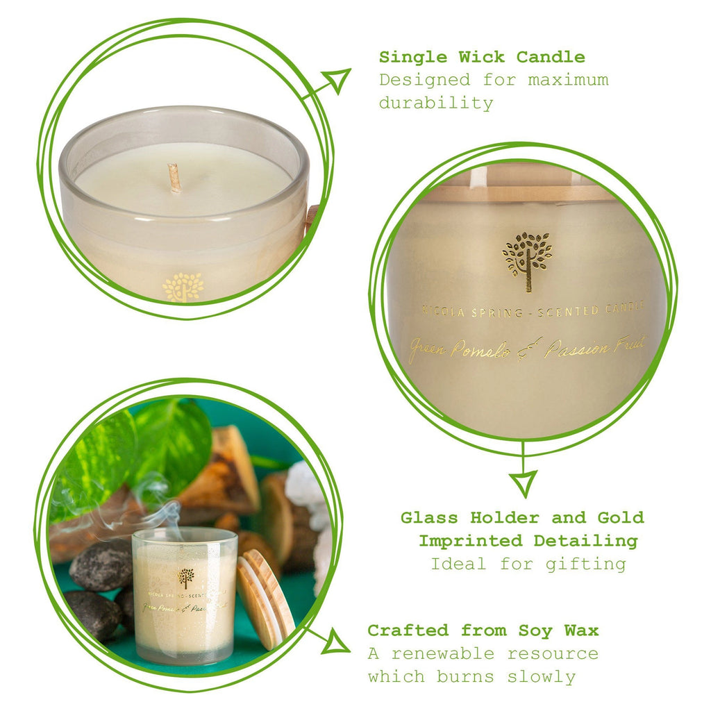 Green Pomelo & Passion Fruit Wax Candle Nicola Spring