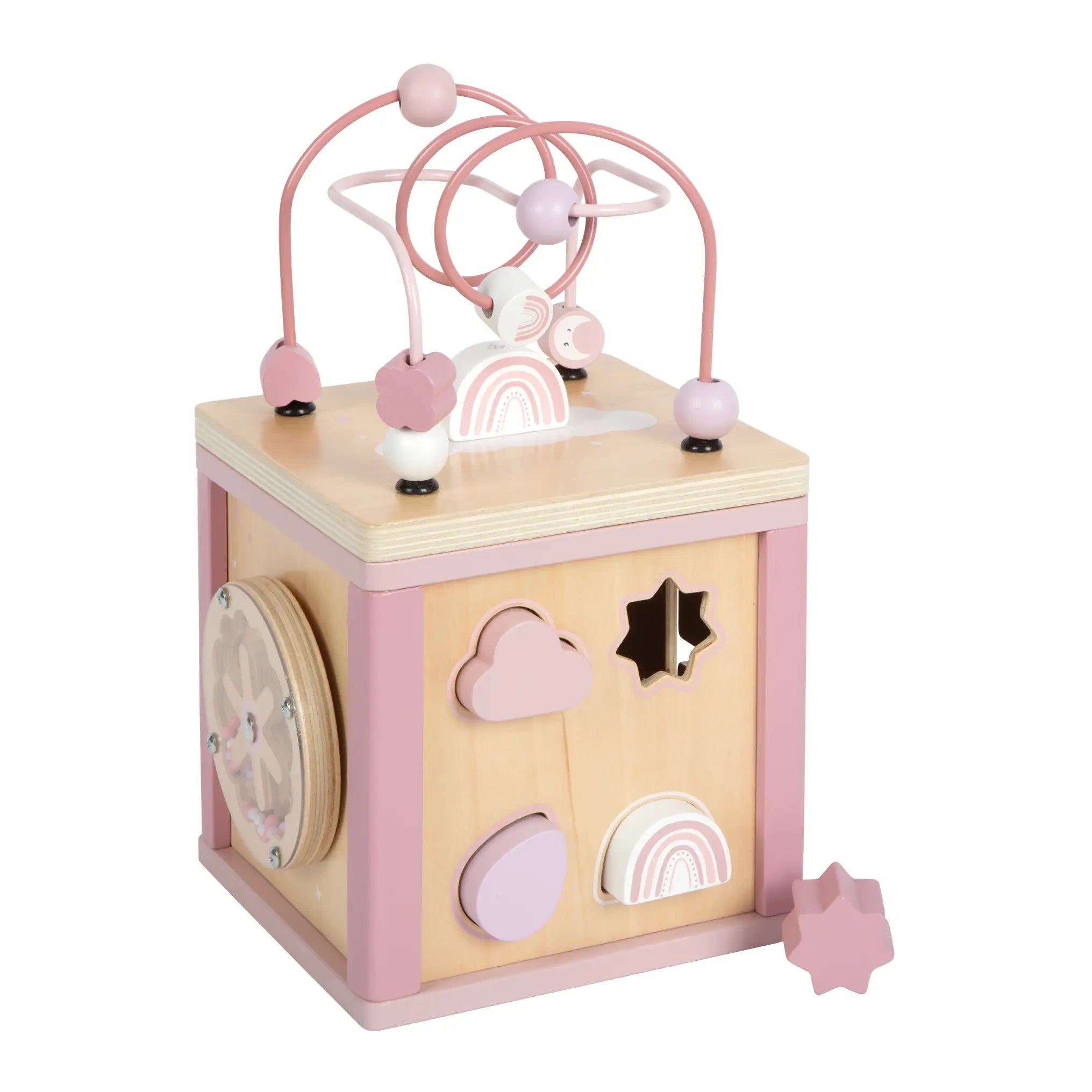 Activity Cube | Pink Wooden