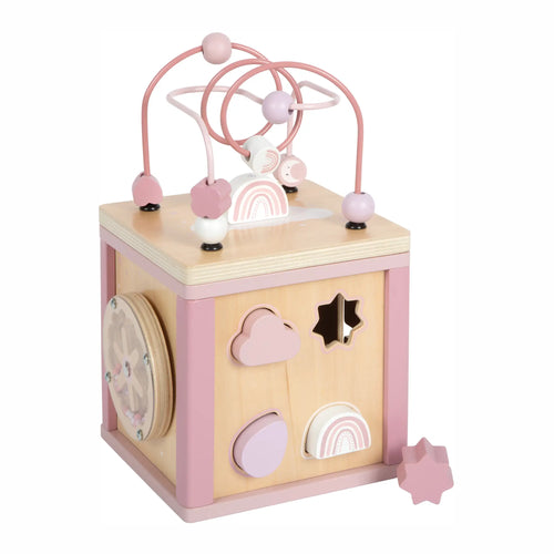 Activity Cube | Pink Wooden
