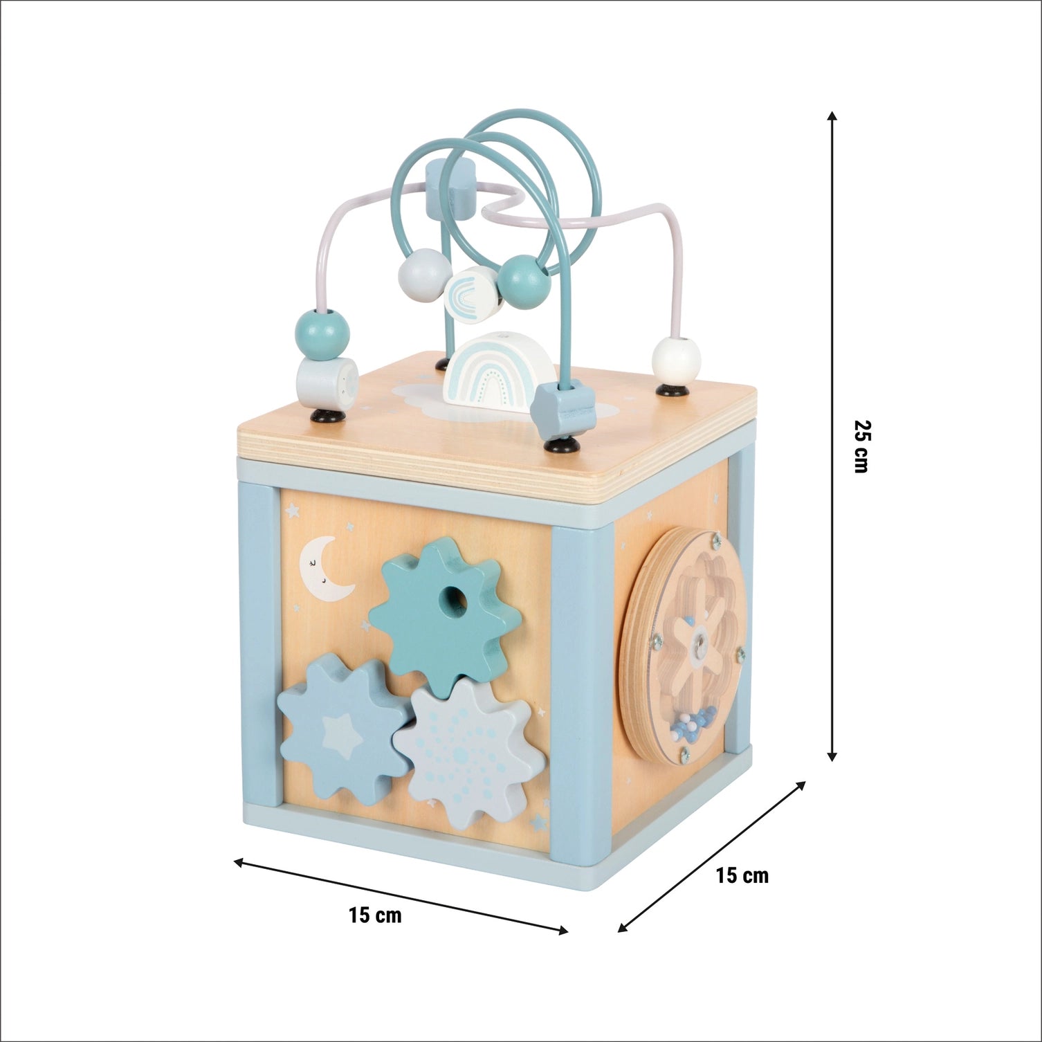 Activity Cube | Blue Wooden