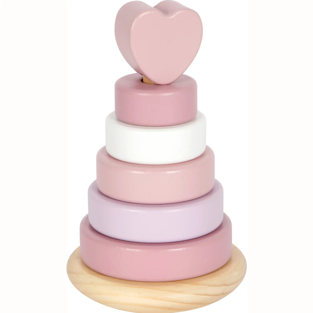 Rocking Ring Wooden Stacker | Pink