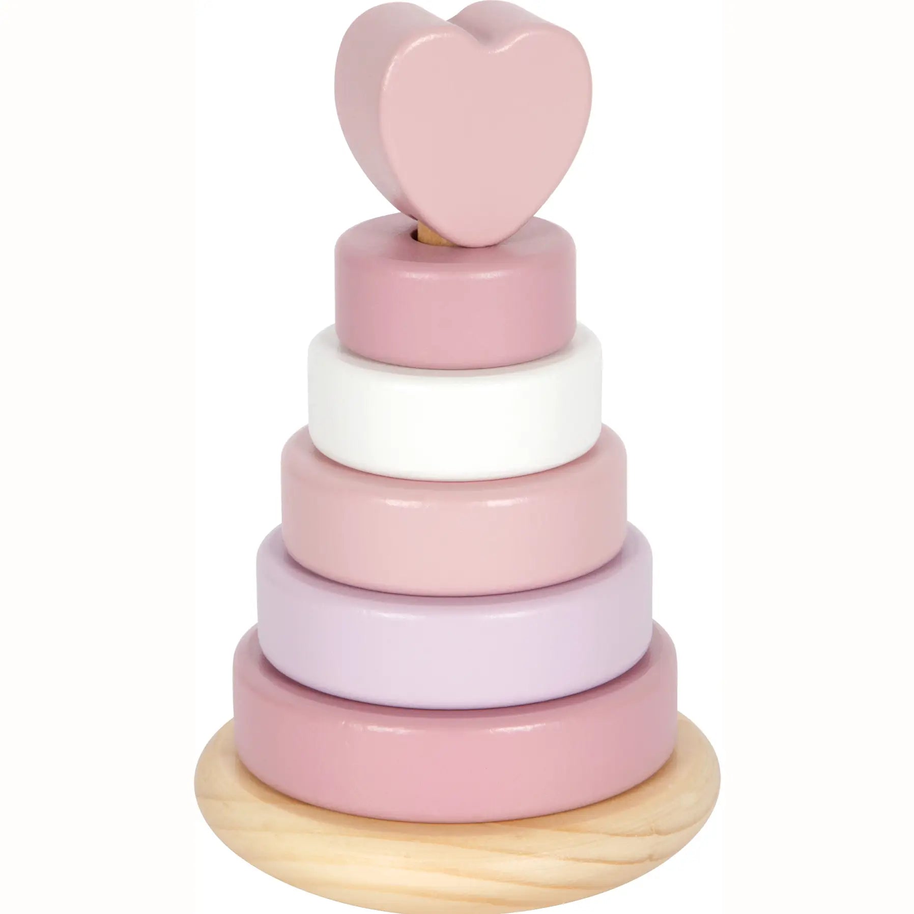 Rocking Ring Wooden Stacker | Pink