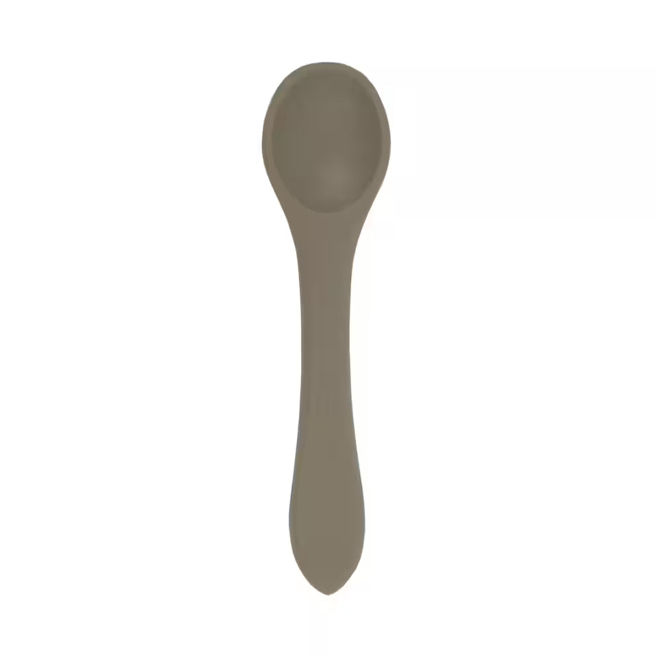 Baby Silicone Weaning Spoon - Silver Sage Color