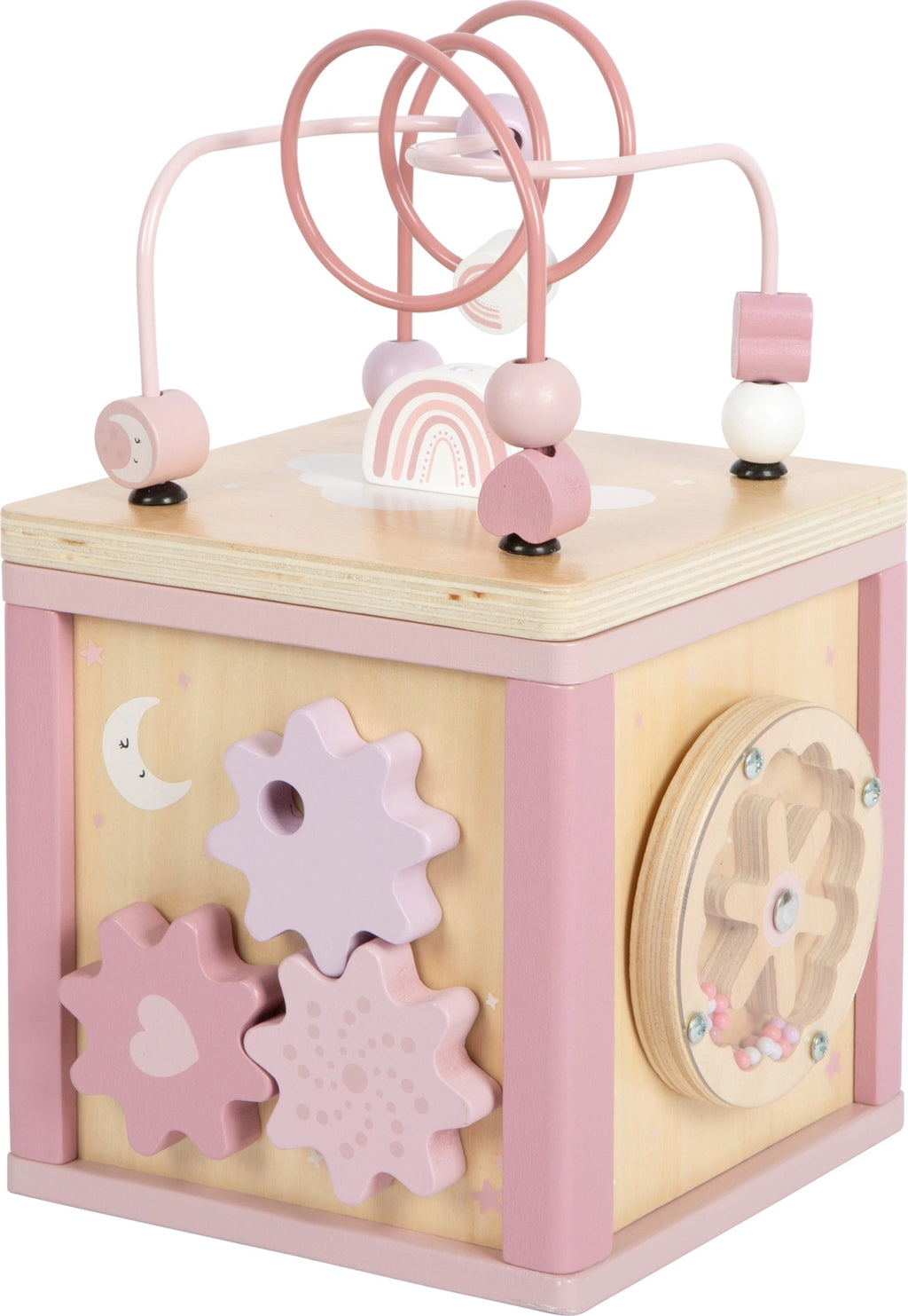 Activity Cube | Pink Wooden