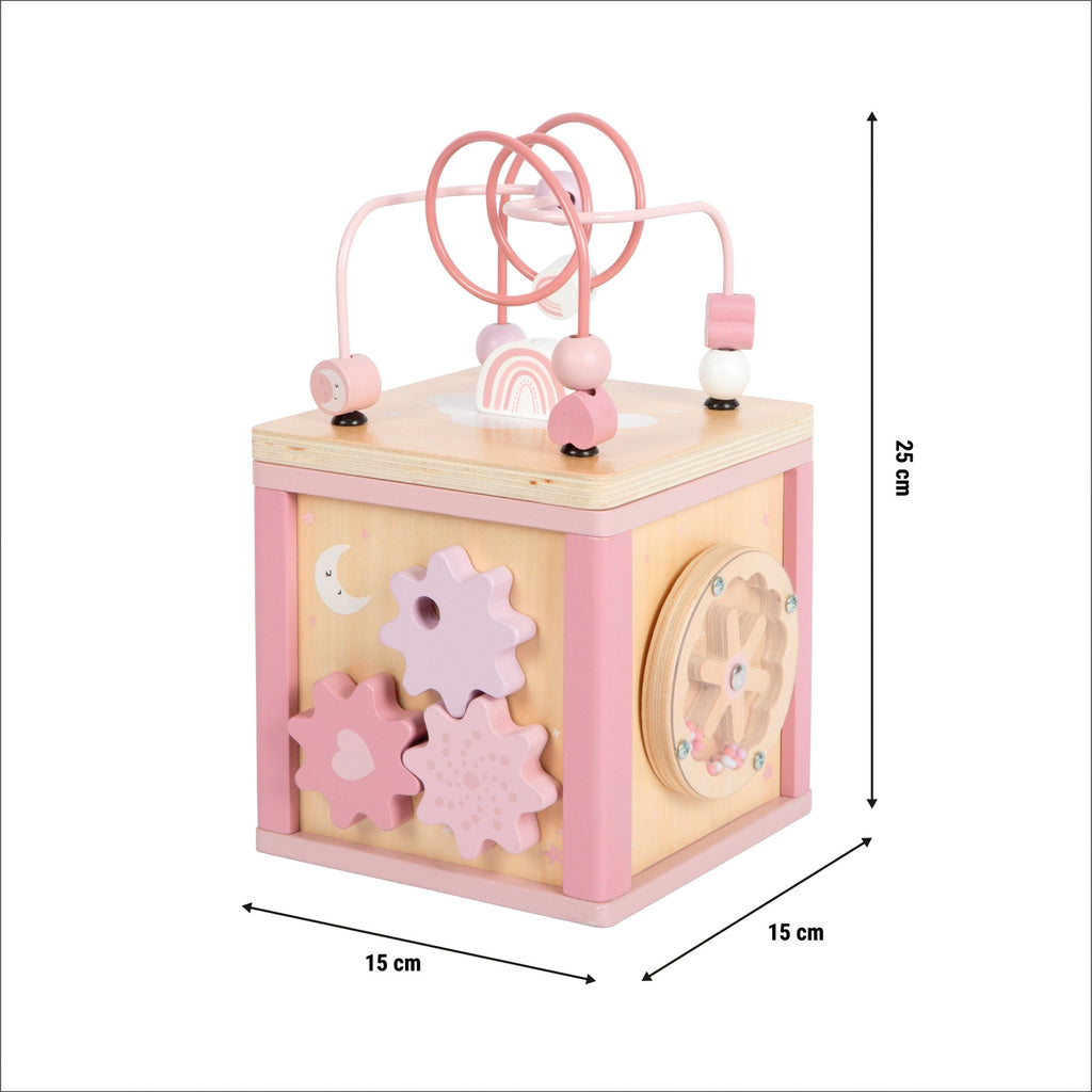 Activity Cube | Pink Wooden