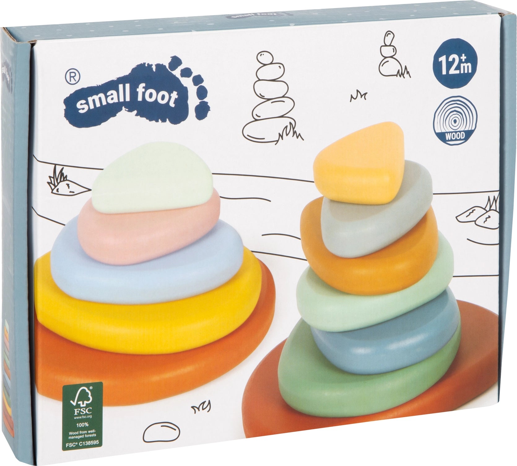 Montessori Balancing Game River Stones