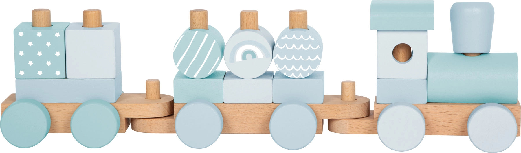 Stacking Wooden Train | Blue