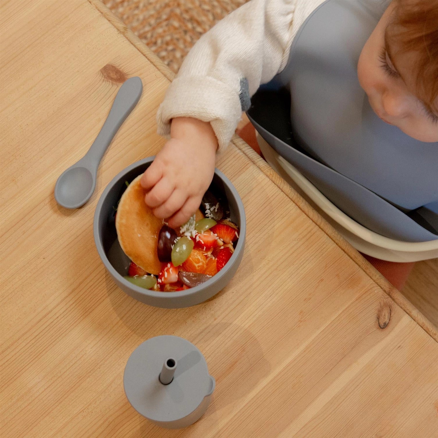 Baby Silicone Suction Bowl with Lid