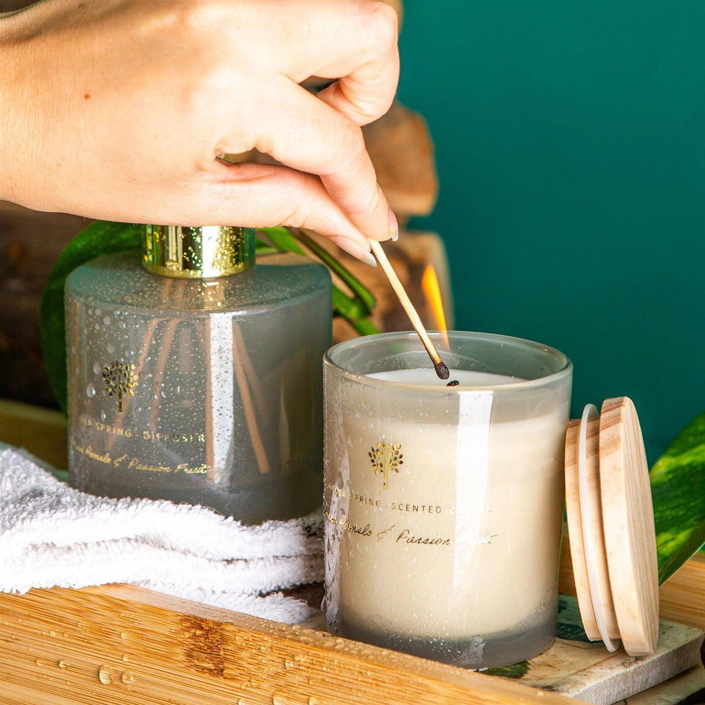 Green Pomelo & Passion Fruit Wax Candle Nicola Spring