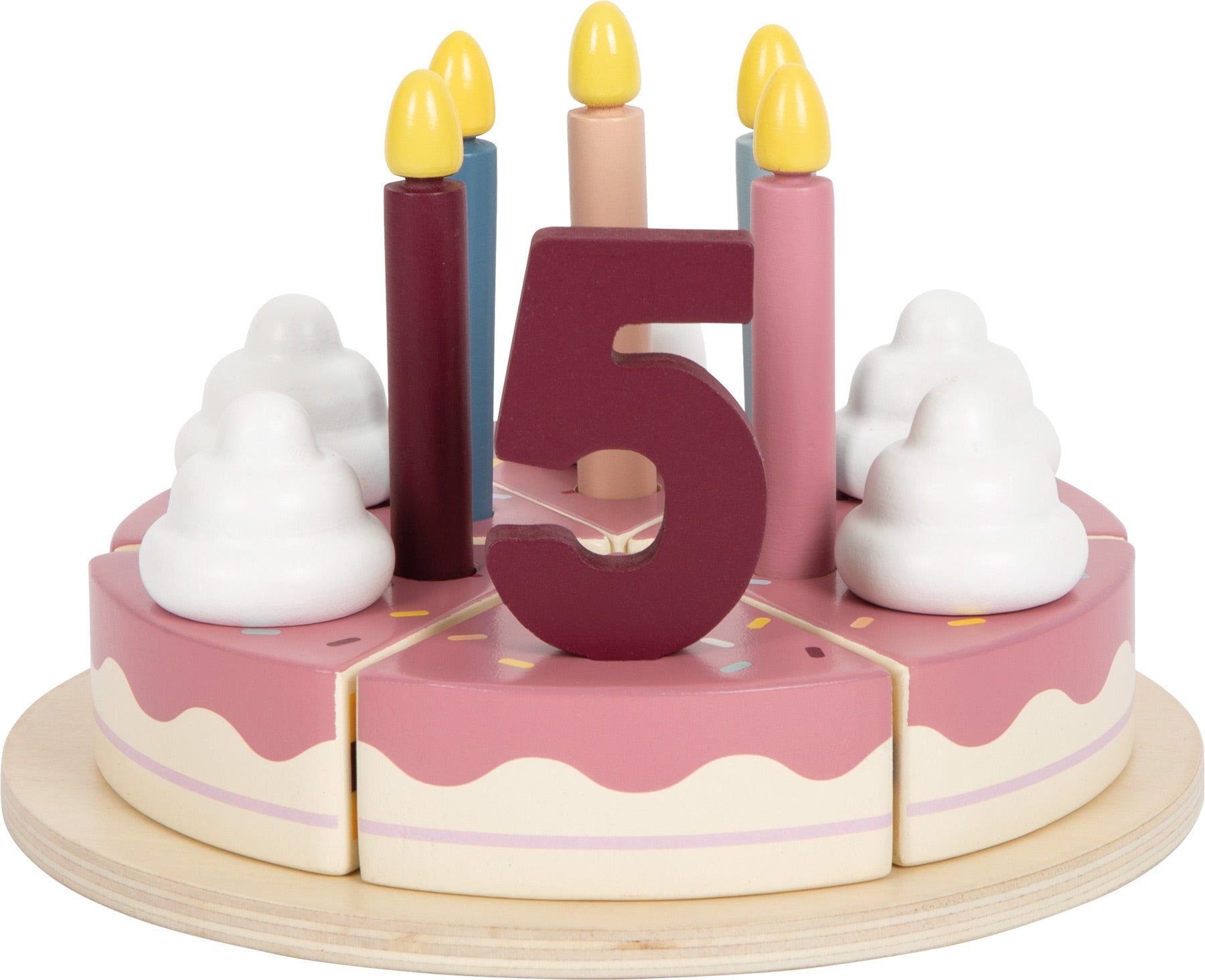 Wooden Birthday Cake - Pink