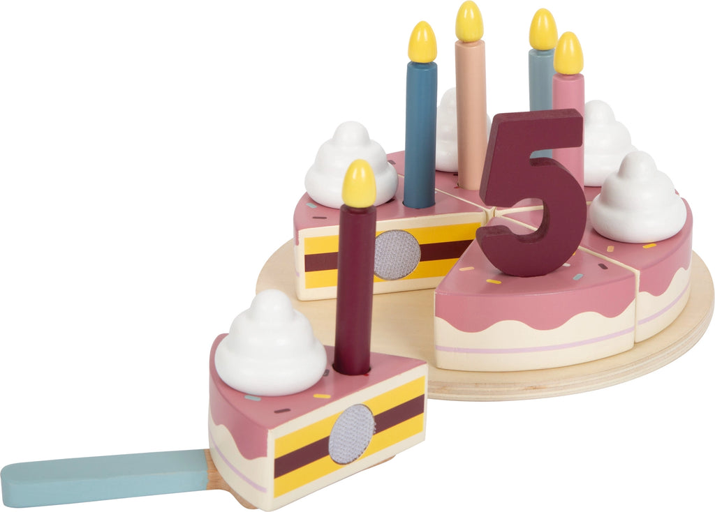 Wooden Birthday Cake - Pink