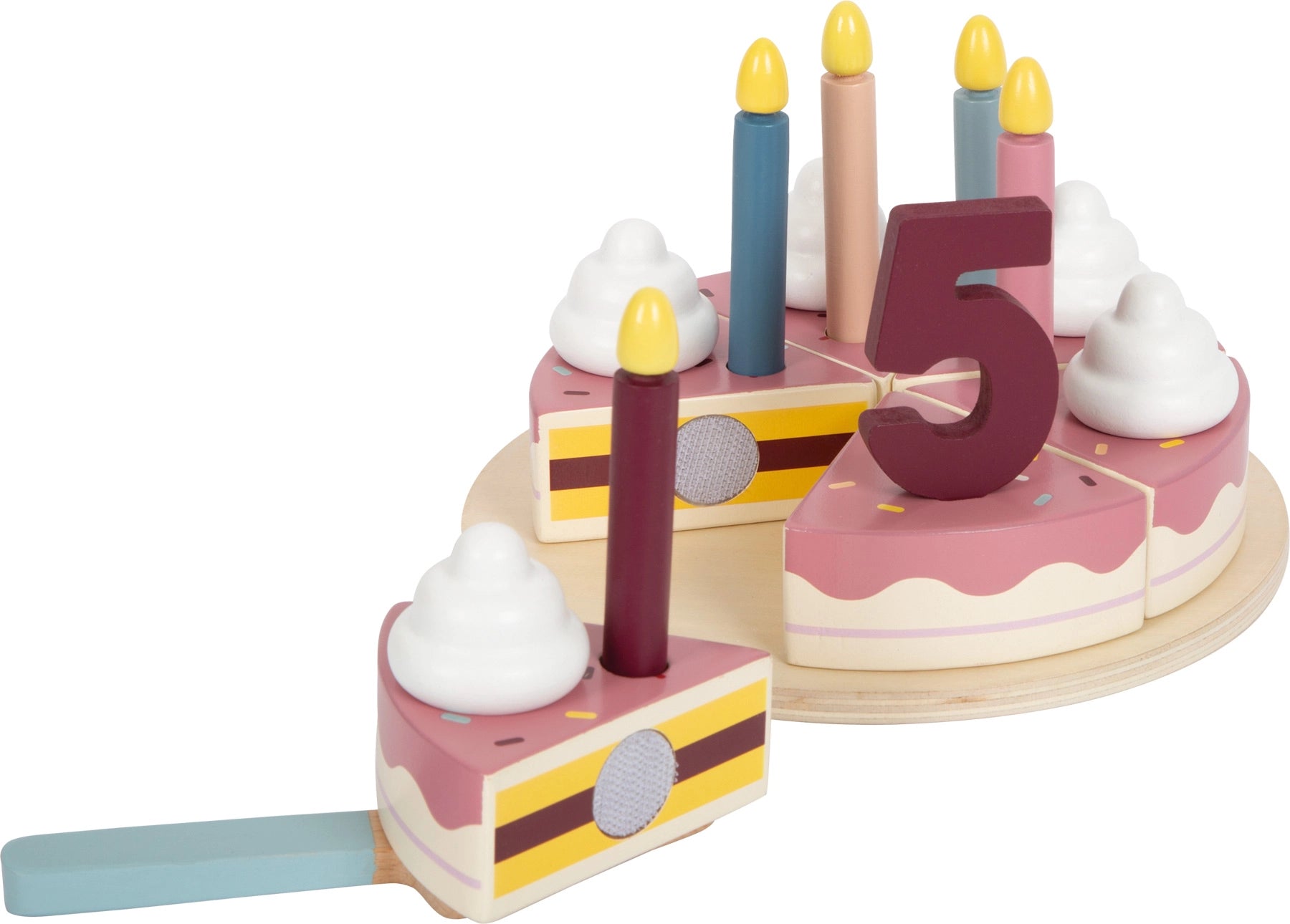 Wooden Birthday Cake - Pink