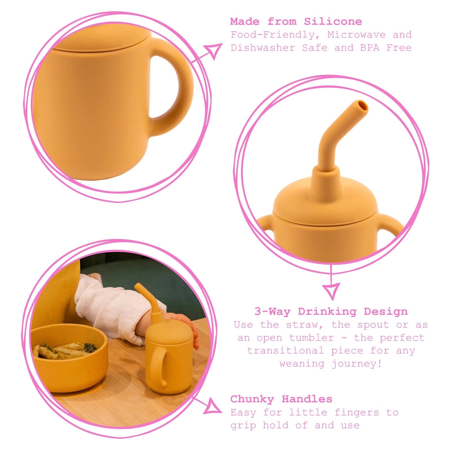 Baby Silicone 3in1 Sippy Cup