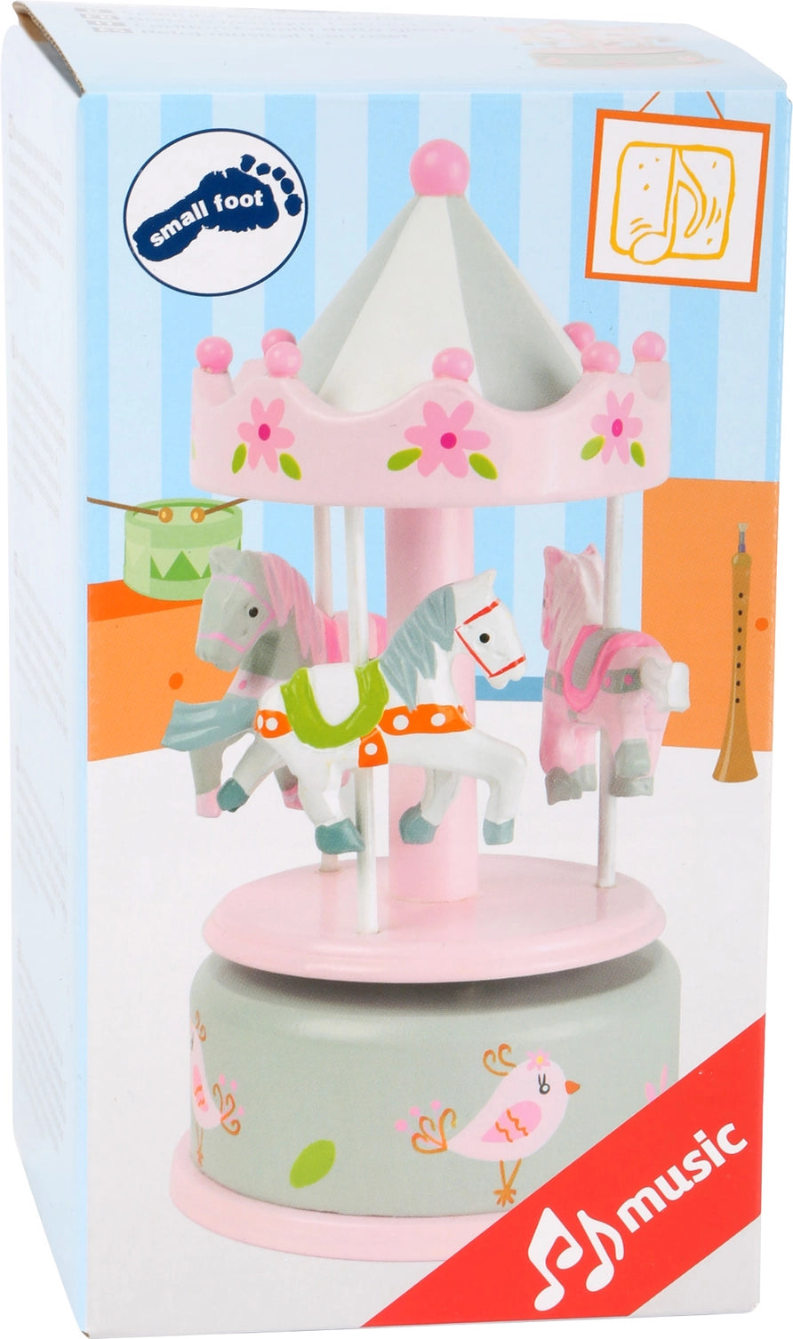 Horse Carousel Music Box | Pink