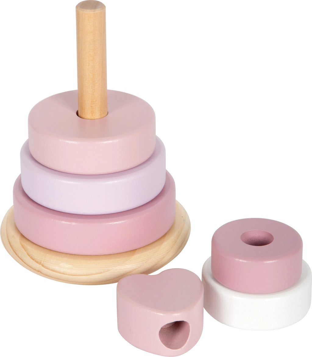 Rocking Ring Wooden Stacker | Pink